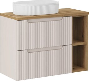 Comad Kúpeľňová skrinka s doskovým umývadlom SET-NOC B OAK 80 kašmír/dub coast evoke