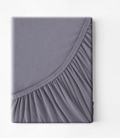 JERSEY PRESTIERADLO 140X200 CM, VÝŠKA 30 CM TMAVOSIVÉ