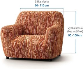 Bielastické poťahy UNIVERSO NOVÉ žíhané tehlové kreslo (š. 60 - 110 cm)