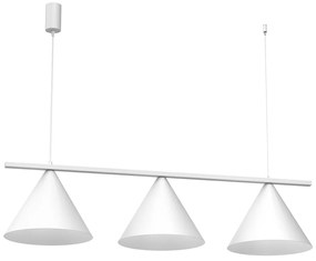 Závesné svietidlo Capital, 3x biele kovové tienidlo, (fi 30cm), w