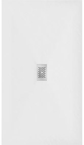 Mexen Hugo, obdĺžniková sprchová vanička SMC 200 x 100 cm, biela, oceľová krytka, 42101020-X