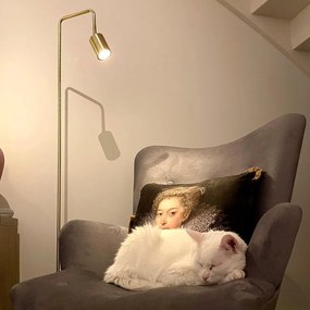 Moderná stojaca lampa mosadz nastaviteľná - Java