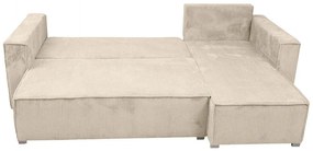 Krémová rohová pohovka SMART COSARO, obojstranná + 2 vankúše ZADARMO