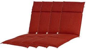 Livarno home Podložka na kreslo Houston, 167 x 50 x 4 cm, červená, 4 kusy  (800005853)