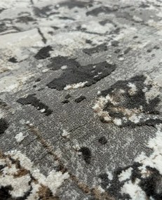 Moderný sivý koberec s abstraktným vzorom Luxess 25019-GRI Rozmer: 120x170 cm