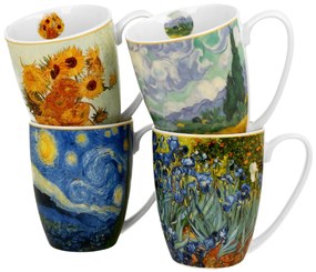 Porcelánový hrnček Van Gogh 350 ml sada 4ks
