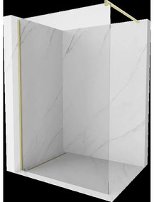 Mexen Kioto sprchová stena Walk-in 150 x 200 cm, transparentná 8 mm, zlatá brúsená - 800-150-101-55-00