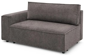 Svetlohnedý menčestrový modul pohovky (ľavý roh) Nihad modular – Bobochic Paris