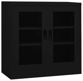 Kancelárska skriňa čierna 90x40x90 cm oceľová