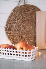 Ferm Living Keramický kôš Oval Off White