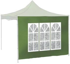 Cattara 13341 Bočnica s oknami pre párty stan Waterproof, zelená, 2 x 3 m