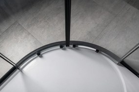 Gelco Gelco, SIGMA SIMPLY BLACK štvrťkruhová sprchová zástena 1000x1000mm, R550, číre sklo, GS5510B