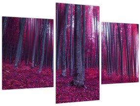 Obraz ružového lesa (90x60 cm)