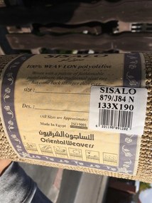 Oriental Weavers, Kusový koberec Sisalo / DAWN 879 / J84 / N – na von aj na doma, 67x120, béžová, chodba / predsieň