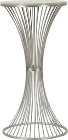 Odkladací stolík Funnel 50 cm strieborná/mramor