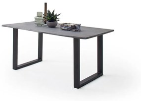Jedálenský stôl Calabria podnož U antracit Rozmer: doska akácia sivá, 2,5 cm 180 x 90