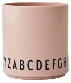 Ružový detský hrnček Design Letters Eat &amp; Learn