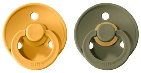 BIBS Colour cumlíky, kaučuk 2ks - veľkosť 2 - Honey Bee Olive