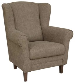 Kreslo ušiak GALA hnedé