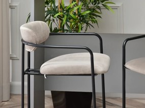 Dizajnová barová stolička ENZZO béžová