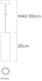 Lucide 35400/25/31 - Závesné svietidlo GIPSY 1xGU10/35W/230V