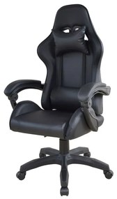 Ergonomická kancelárska stolička s vankúšikmi, čierná