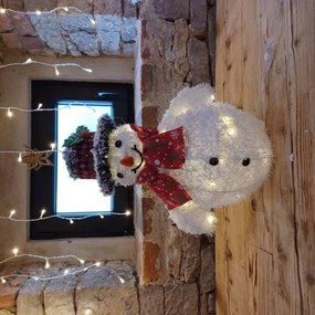 DECOLED LED světelný sněhulák, 50 cm, teple bílá