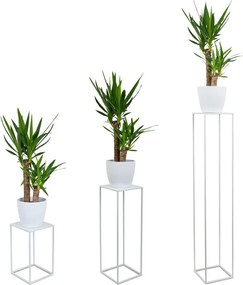 STOJAN NA KVETINÁČ SIMPLE 130X24X24 CM BIELA