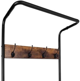 Vešiak na kabáty s botníkom ODRYS čierny