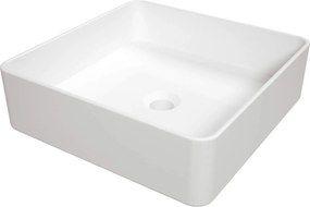 Deante Square, keramické umývadlo na dosku 405x405x145mm, biela lesklá, DEA-CGS_6U4S