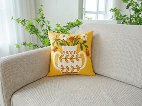 Obliečka na vankúš VAZONIE 45x45 cm, žltý