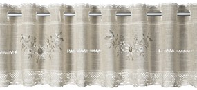 KRÁTKA ZÁCLONA NA KRÚŽKOCH VERONICA 150X30 CM BÉŽOVÁ
