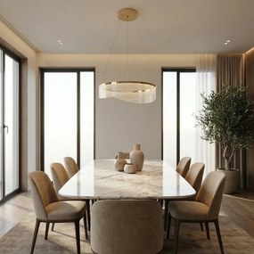 Toolight Toolight, LED závesné svietidlo 40cm, 20W, 1500 lm, G144-CP, zlatá, OSW-04700