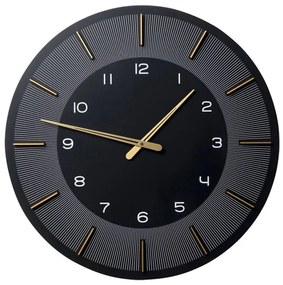 Lio nástenné hodiny čierne/zlaté Ø60 cm