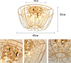 Brilagi - Prisadený luster VASTERAS 4xE14/40W/230V pr. 45 cm