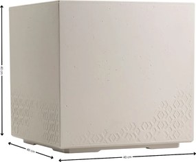 Květináč na kolečkách BETONIQUE 40x40 cm béžový