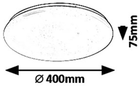 Rabalux 5449 - LED stmievateľné stropné svietidlo DANNY LED/36W/230V + diaľkové ovládanie