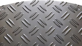 Hamat Nášľapy na schody Hliníkový Steeltred - vonkajšie aj vnútorné - 18x60 polkruh (rozmer vrátane ohybu)