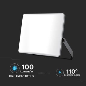 LED reflektor 100W 230V 3000/4000/6500K IP65 čierny