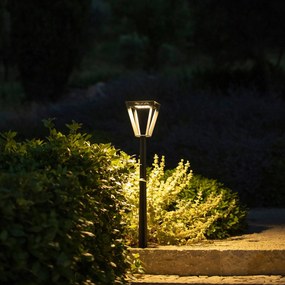Solárne chodníkové LED svetlo Metro snímač, sivá
