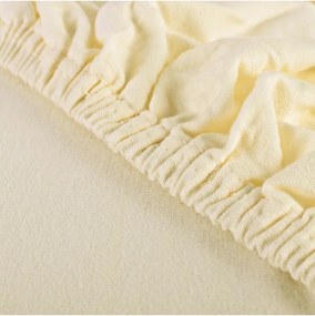 Plachta posteľná krémová jersey EMI, Plachta 90 (100)x200