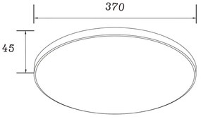 Zuma Line WM-C7300-S-BL - LED stropné svietidlo VERI LED/32W/230V priemer 37 cm čierne