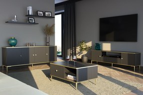 TV stolík/skrinka Pietra 180 (čierna). Akcia -20%. Vlastná spoľahlivá doprava až k Vám domov. 1124979