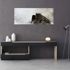 Obraz - Vlak v hmle (120x50 cm)