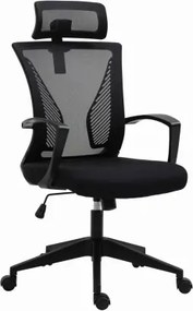 Kancelárska stolička Laura, čierna látka%