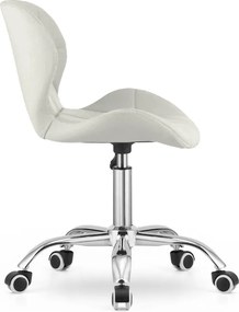 Biele kancelárske kreslo AVOLA VELVET