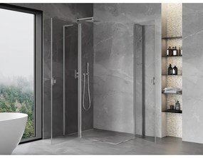 Mexen, Mexen Mist L Duo výklopný sprchový kút 100 x 90 cm, priehľadný, chróm - 8A4L-100-090-01-00