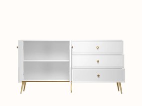 KOMODA BELLINI BIELY VYSOKÝ LESK 160 cm