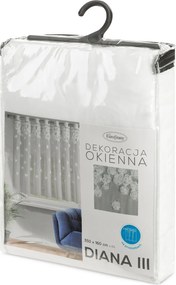 ZÁCLONA NA KRÚŽKOCH DIANA3 350X160 CM BIELA
