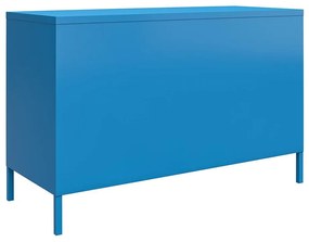 Modrá kovová komoda Novogratz Cache, 100 x 64 cm